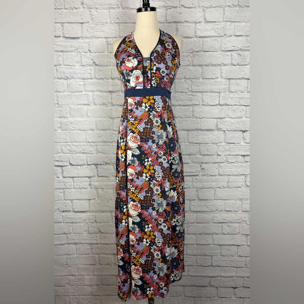 Mod Cloth floral maxi halter size 2 - Picture 2 of 7